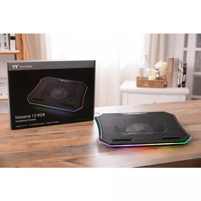 THERMALTAKE Nešiojamojo kompiuterio aušintuvas - Massive 12 RGB - 15 colių