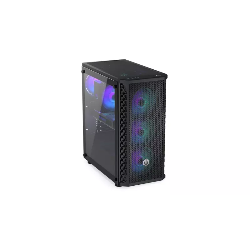 PC korpusas ENDORFY Signum 300 ARGB Tower Black — ATX, grūdintas stiklas, ARGB apšvietimas, palaiko GPU iki 350 mm, CPU aušintuvo aukštis iki 161 mm