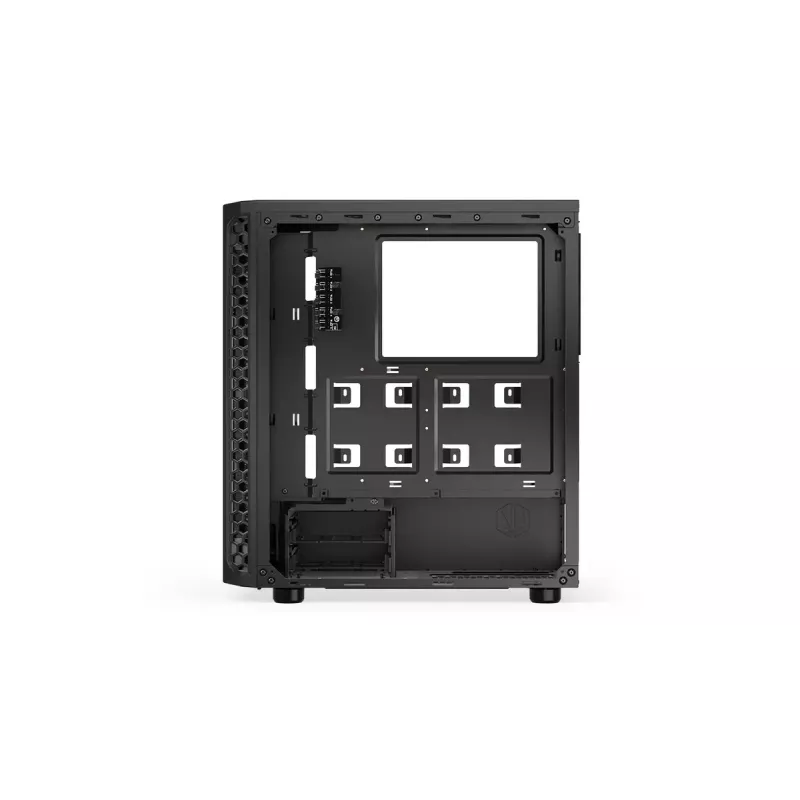 PC korpusas ENDORFY Signum 300 ARGB Tower Black — ATX, grūdintas stiklas, ARGB apšvietimas, palaiko GPU iki 350 mm, CPU aušintuvo aukštis iki 161 mm