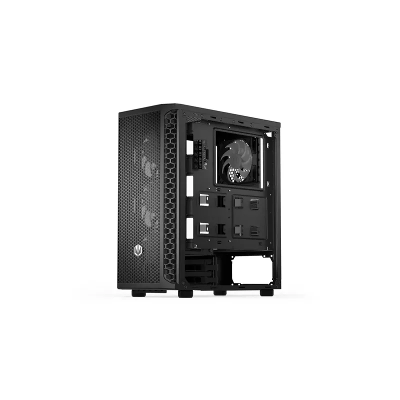 PC korpusas ENDORFY Signum 300 ARGB Tower Black — ATX, grūdintas stiklas, ARGB apšvietimas, palaiko GPU iki 350 mm, CPU aušintuvo aukštis iki 161 mm