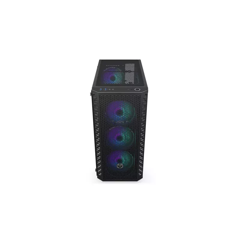 PC korpusas ENDORFY Signum 300 ARGB Tower Black — ATX, grūdintas stiklas, ARGB apšvietimas, palaiko GPU iki 350 mm, CPU aušintuvo aukštis iki 161 mm