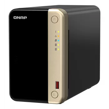 QNAP TS-264 NAS bokštinis Intel® Celeron® N5095 8 GB 0 TB QNAP QTS Juoda, Auksinė