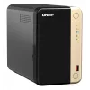QNAP TS-264 NAS bokštinis Intel® Celeron® N5095 8 GB 0 TB QNAP QTS Juoda, Auksinė