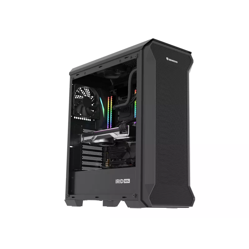 Korpusas GENESIS Irid 505F Midi Tower Juodas