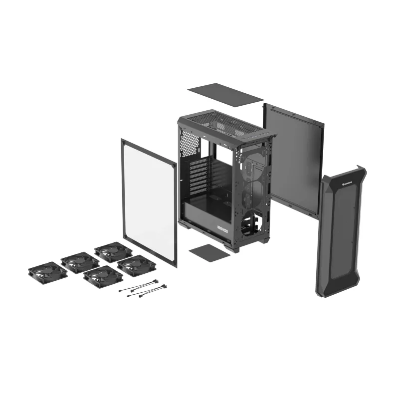 Korpusas GENESIS Irid 505F Midi Tower Juodas