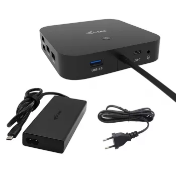 i-tec USB-C HDMI Dual DP dokų stotelė su Power Delivery 100 W ir universaliu 100 W įkrovikliu