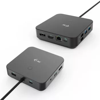 i-tec USB-C HDMI Dual DP dokų stotelė su Power Delivery 100 W ir universaliu 100 W įkrovikliu