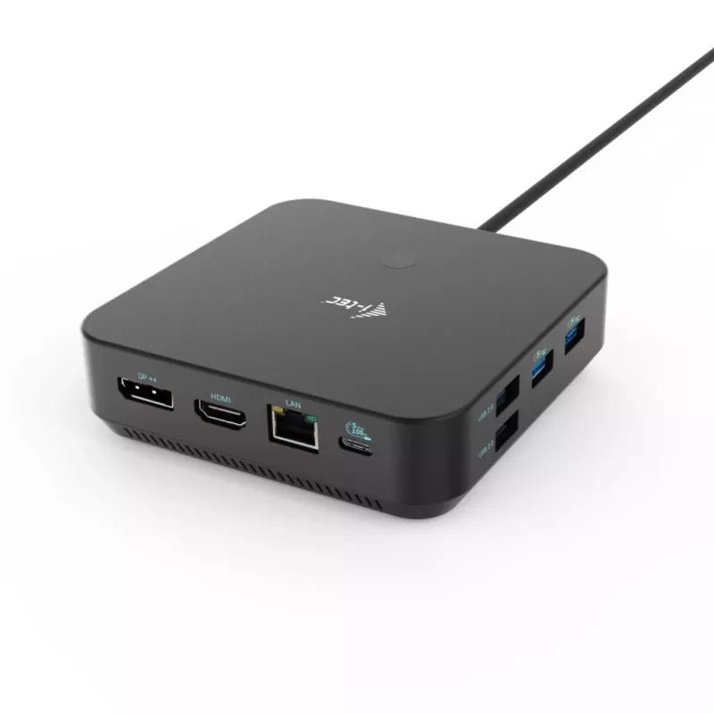 i-tec USB-C HDMI Dual DP dokų stotelė su Power Delivery 100 W ir universaliu 100 W įkrovikliu