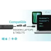 i-tec USB-C HDMI Dual DP dokų stotelė su Power Delivery 100 W ir universaliu 100 W įkrovikliu