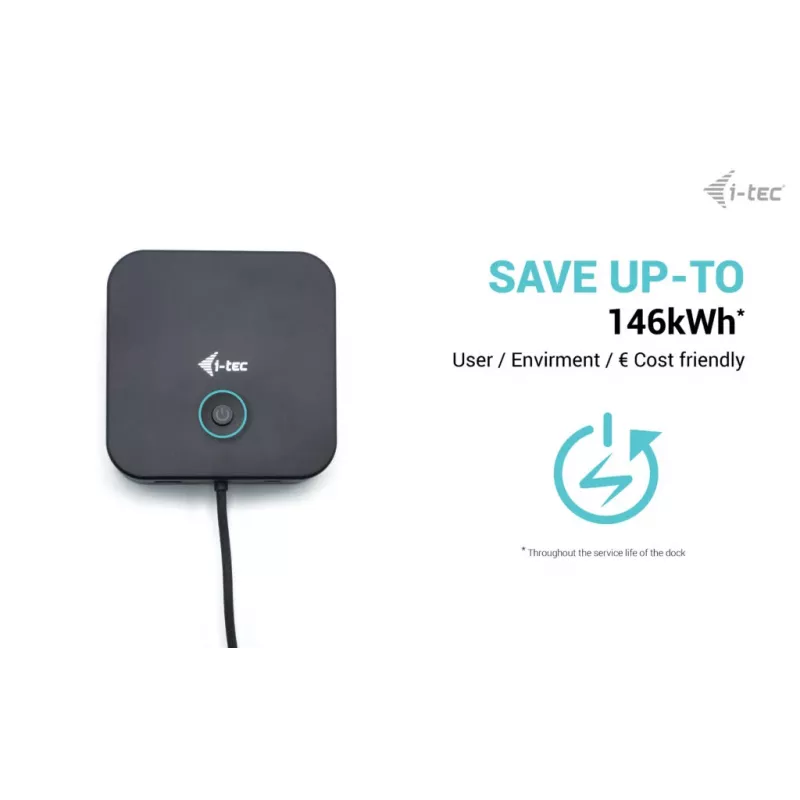i-tec USB-C HDMI Dual DP dokų stotelė su Power Delivery 100 W ir universaliu 100 W įkrovikliu
