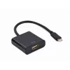Gembird USB Type-C į HDMI adapterio laidas, 4K@60Hz, 15 cm, juodos spalvos