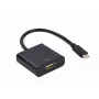 Gembird USB Type-C į HDMI adapterio laidas, 4K@60Hz, 15 cm, juodos spalvos
