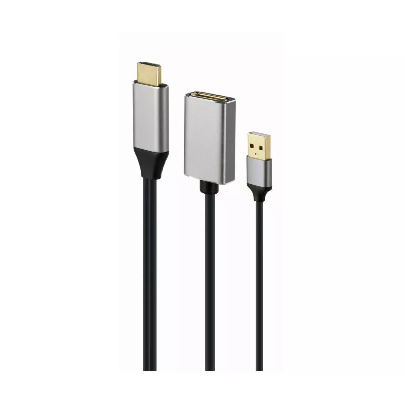 GEMBIRD Active 4K HDMI vyriškas į DisplayPort moterišką adapteris, juodas