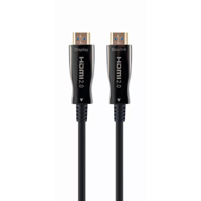 HDMI kabelis Gembird CCBP‑HDMI‑AOC‑20M‑02 — 20 m šviesolaidinis HDMI 2.0, 4K@60Hz, HDR