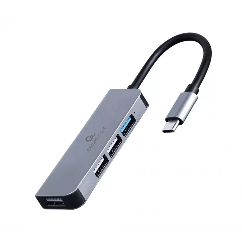 Gembird UHB-U3P1U2P3-01 USB šakotuvas 4 prievadams, 1x USB 3.1 + 3x USB 2.0