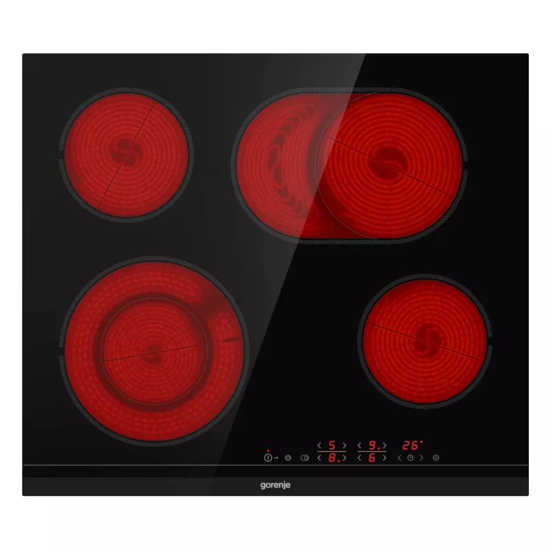Gorenje ECT643BCSC įmontuojama keraminė kaitlentė 4 zonos, liečiamas valdymas