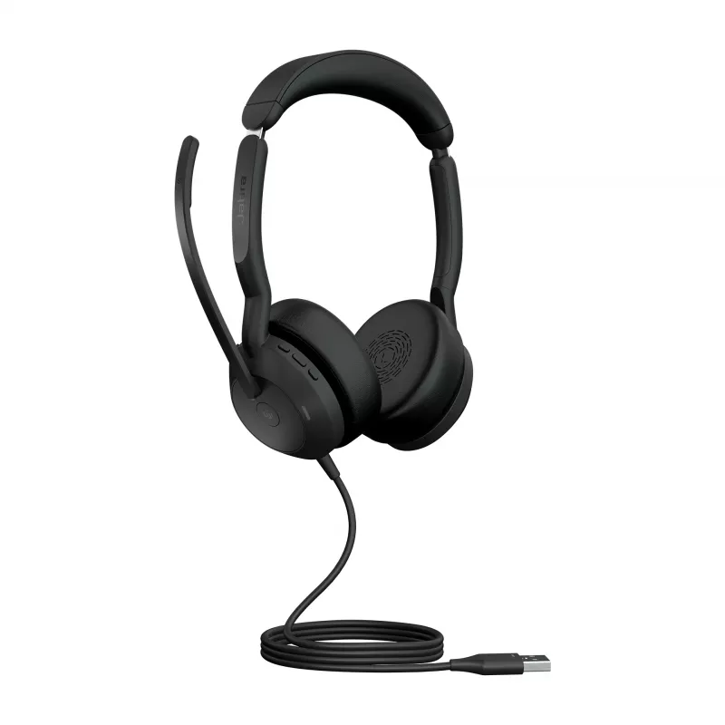 Jabra Evolve2 50 - USB-A MS Stereo, laidinės, biuro/skambučių centro, 20 - 20000 Hz, 127 g, ausinės, juodos