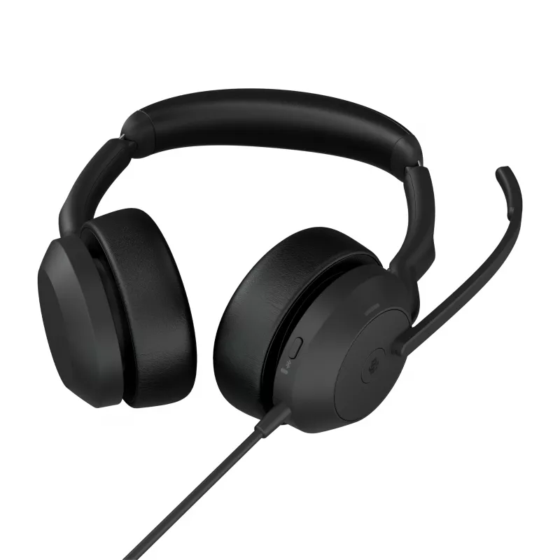 Jabra Evolve2 50 - USB-A MS Stereo, laidinės, biuro/skambučių centro, 20 - 20000 Hz, 127 g, ausinės, juodos