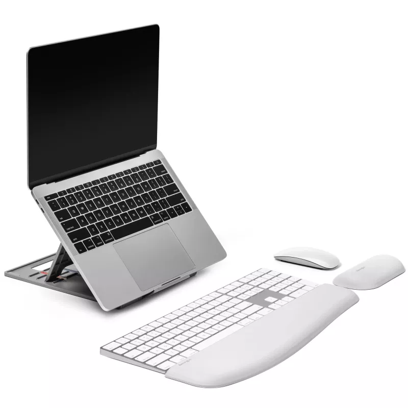 Kensington SmartFit Easy Riser Go reguliuojamas ergonomiškas nešiojamojo kompiuterio stovas ir aušinimo stendas, tinkantis iki 14 colių