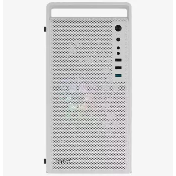 Kompiuterio korpusas AEROCOOL PGS CS-109-G-WT-v1 Mini Tower SPCC baltas – microATX, iki 26 cm GPU, FRGB, tinklinis priekis