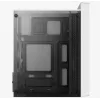 Kompiuterio korpusas AEROCOOL PGS CS-109-G-WT-v1 Mini Tower SPCC baltas – microATX, iki 26 cm GPU, FRGB, tinklinis priekis