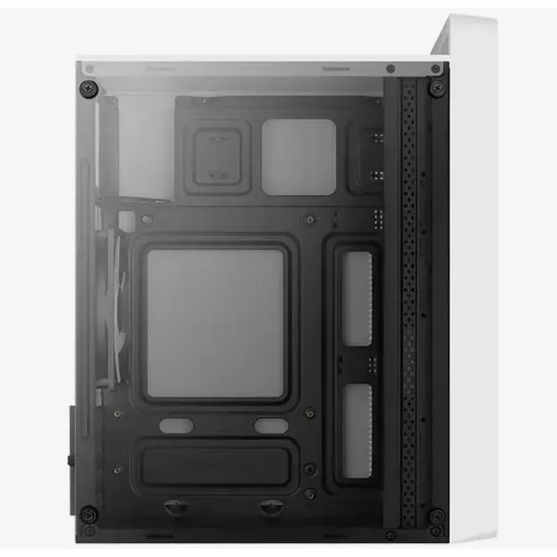 Kompiuterio korpusas AEROCOOL PGS CS-109-G-WT-v1 Mini Tower SPCC baltas – microATX, iki 26 cm GPU, FRGB, tinklinis priekis