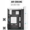 Kompiuterio korpusas AEROCOOL PGS CS-109-G-WT-v1 Mini Tower SPCC baltas – microATX, iki 26 cm GPU, FRGB, tinklinis priekis