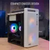 Kompiuterio korpusas AEROCOOL PGS CS-109-G-WT-v1 Mini Tower SPCC baltas – microATX, iki 26 cm GPU, FRGB, tinklinis priekis