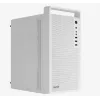 Kompiuterio korpusas AEROCOOL PGS CS-109-G-WT-v1 Mini Tower SPCC baltas – microATX, iki 26 cm GPU, FRGB, tinklinis priekis