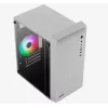 Kompiuterio korpusas AEROCOOL PGS CS-109-G-WT-v1 Mini Tower SPCC baltas – microATX, iki 26 cm GPU, FRGB, tinklinis priekis