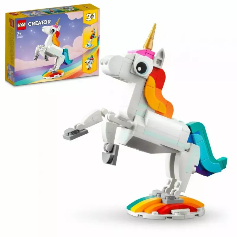 Konstruktorius LEGO Creator 3in1 31140 Magiškas vienaragis, 145 dalių, 130 mm aukštis, nuo 7 metų
