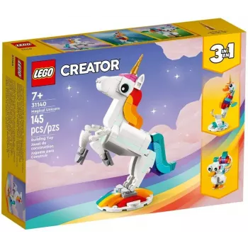 Konstruktorius LEGO Creator 3in1 31140 Magiškas vienaragis, 145 dalių, 130 mm aukštis, nuo 7 metų