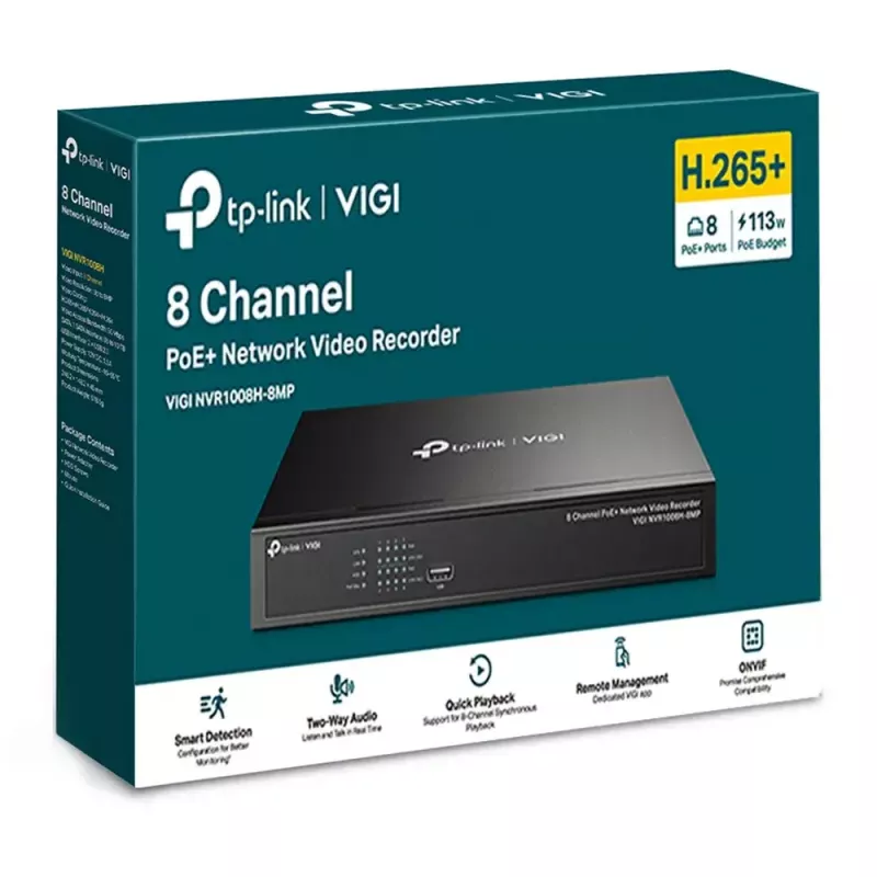 TP-Link VIGI 8 kanalų PoE+ tinklo vaizdo registratorius