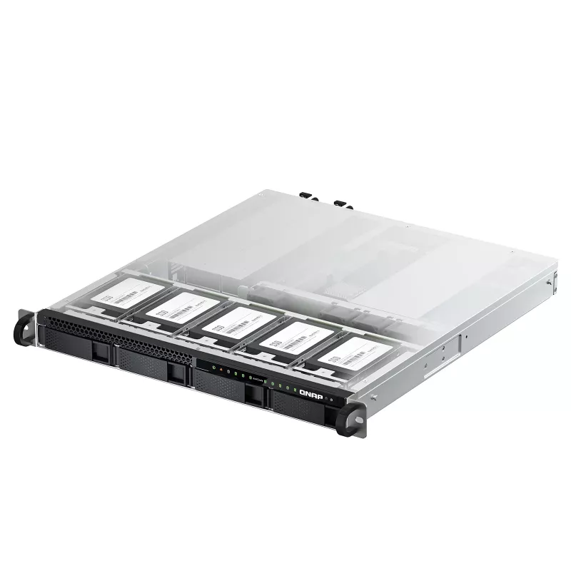 QNAP TS-h987XU-RP NAS stovas (1U) Intel Xeon E E-2334 16 GB DDR4 QuTS hero juoda, sidabrinė