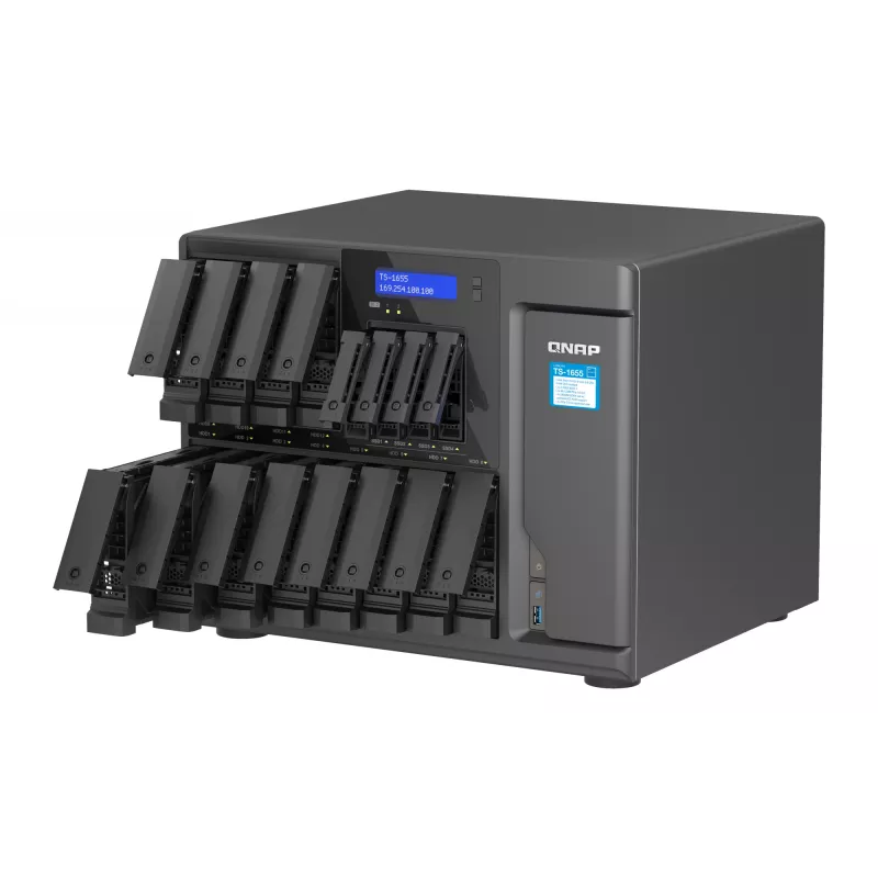 QNAP TS-1655 NAS bokštas Intel Atom® C5125 8 GB DDR4 0 TB QNAP Turbo System Juoda