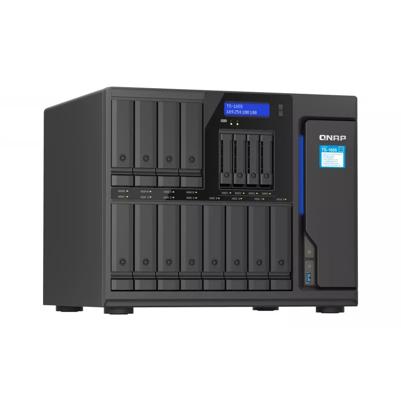 QNAP TS-1655 NAS bokštas Intel Atom® C5125 8 GB DDR4 0 TB QNAP Turbo System Juoda
