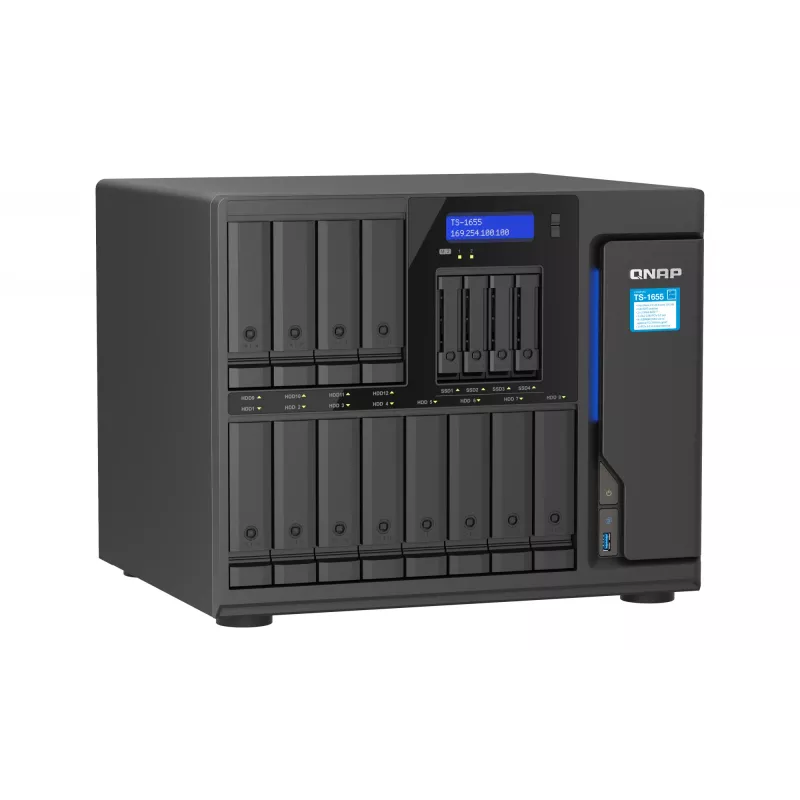 QNAP TS-1655 NAS bokštas Intel Atom® C5125 8 GB DDR4 0 TB QNAP Turbo System Juoda
