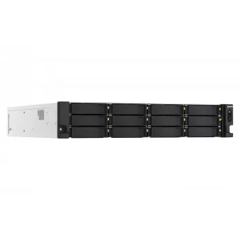 QNAP TS-h1887XU-RP NAS stelažinis (2U) Intel Xeon E E-2334 16 GB DDR4 0 TB QuTS hero juoda, balta