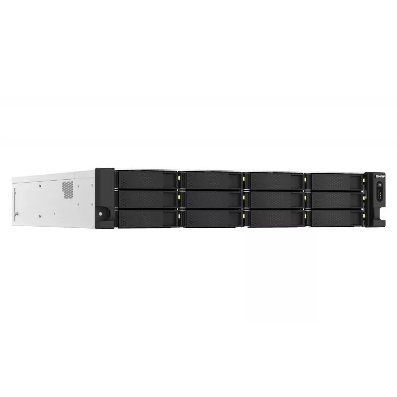 QNAP TS-h1887XU-RP NAS stelažinis (2U) Intel Xeon E E-2334 16 GB DDR4 0 TB QuTS hero juoda, balta