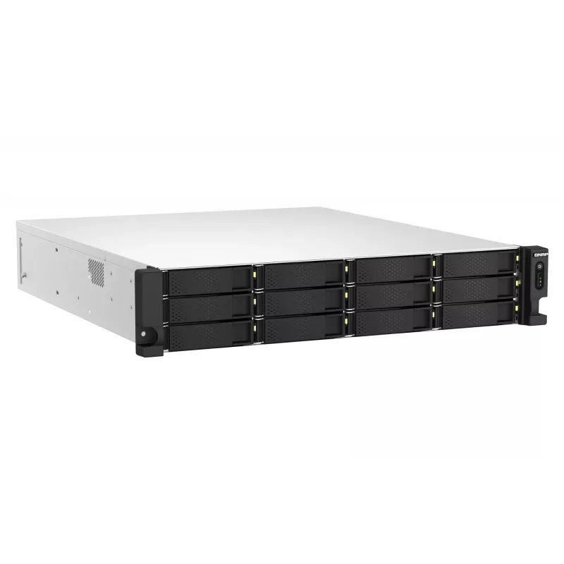QNAP TS-h1887XU-RP NAS stelažinis (2U) Intel Xeon E E-2334 16 GB DDR4 0 TB QuTS hero juoda, balta
