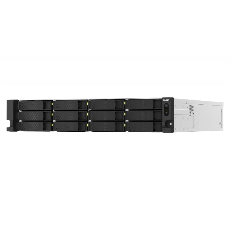 QNAP TS-h1887XU-RP NAS stelažinis (2U) Intel Xeon E E-2334 16 GB DDR4 0 TB QuTS hero juoda, balta