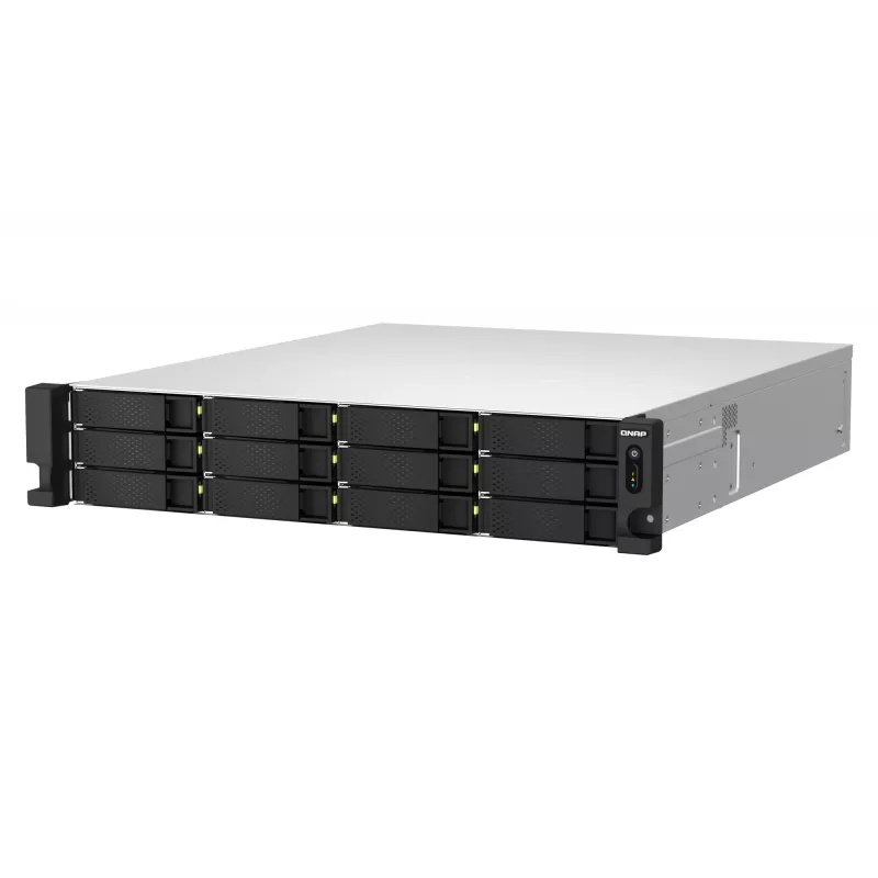 QNAP TS-h1887XU-RP NAS stelažinis (2U) Intel Xeon E E-2334 16 GB DDR4 0 TB QuTS hero juoda, balta