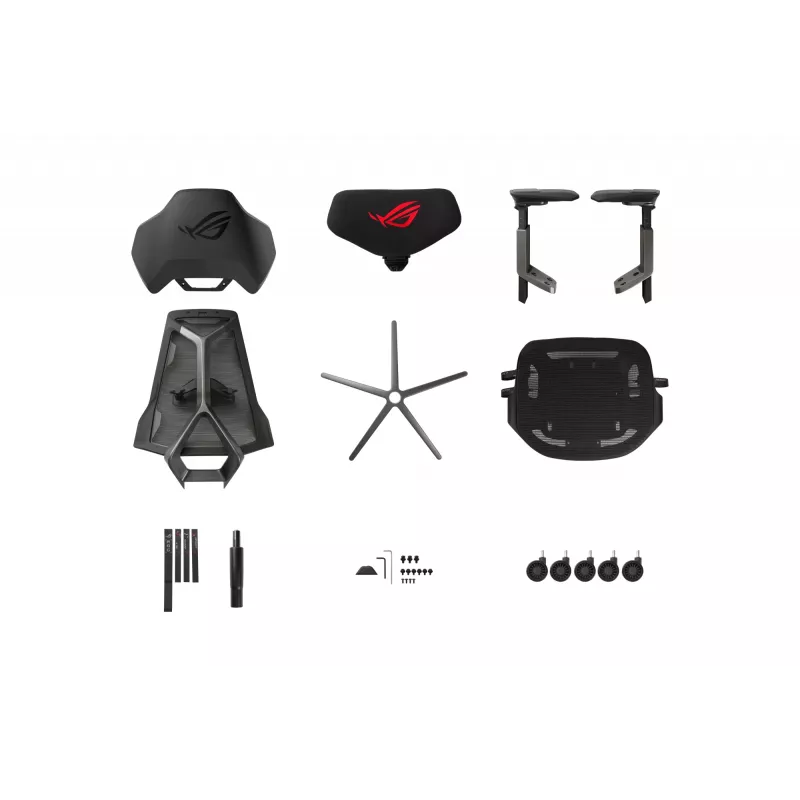 Kėdė su tinkliniu sėdėjimu ASUS ROG Destrier Ergo juoda 720mm 840mm 134cm