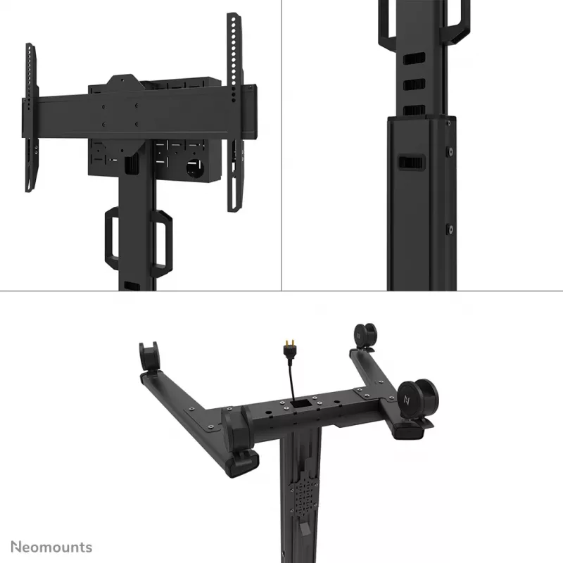 Neomounts FL50S-825BL1 mobilus stovas televizoriui 37-75 col. - TÜV, juodas, plieninis