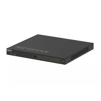 NETGEAR M4250-26G4XF-PoE+ valdomas L2/L3 gigabitinis Ethernet (10/100/1000) jungiklis su PoE+ 1U juodas