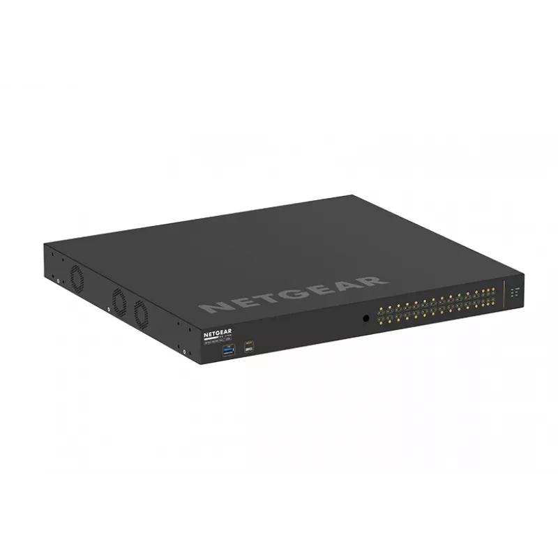 NETGEAR M4250-26G4XF-PoE+ valdomas L2/L3 gigabitinis Ethernet (10/100/1000) jungiklis su PoE+ 1U juodas