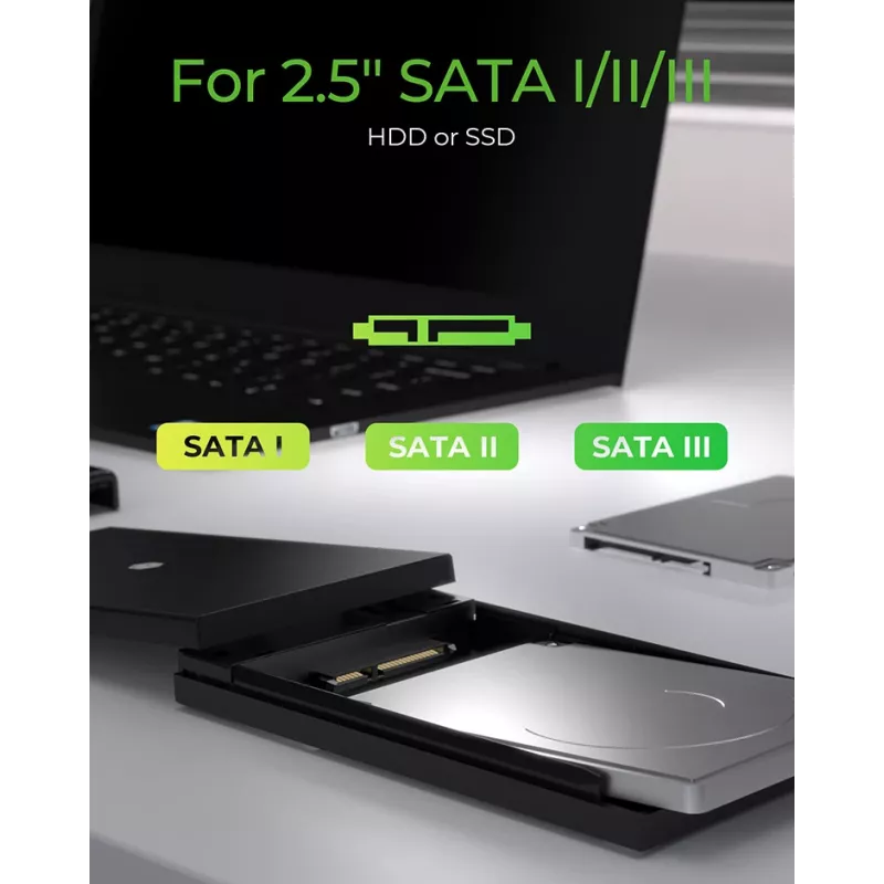 ICY BOX IB-200T-C3 SSD korpusas Juodas 2,5 colio