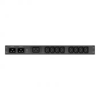 APC automatinis perjungimo jungiklis AP4423A - (8x) C13 + (1x) C19, 3680W, montuojamas stelaže, 1U
