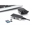 DIGITUS USB 3.0 kortelių skaitytuvas – palaiko MS/SD/SDHC/MiniSD/M2/CF/MD/SDXC korteles, 1 m USB A laidas