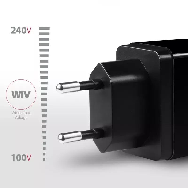 Sieninis USB įkroviklis AXAGON ACU-QS24, 2x USB (QC3.0/AFC/FCP + 5V/1,2A), 24W